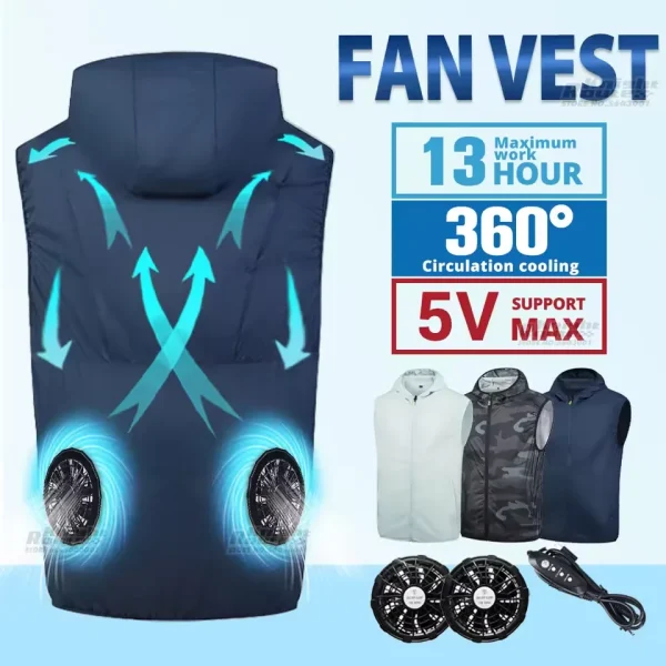 2025 Cooling Vest Ice Fan Air Conditioner Clothes
